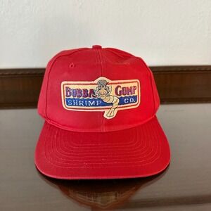 VTG 90s Forest Gump Movie OFFICIAL Promo Hat Bubba Gump Shrimp Co Snapback Red